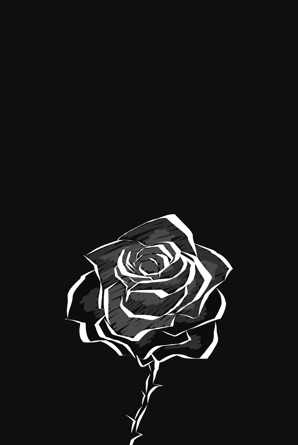 Ilustração de uma rosa desabrochada em plena floração, exibindo suas pétalas e cores vibrantes - Ilustração presente no livro 'Tempos de Isolamento - Reflexões e Qualidade de Vida', por José Xavier Cortez, ilustrada por Nêio Mustafa.